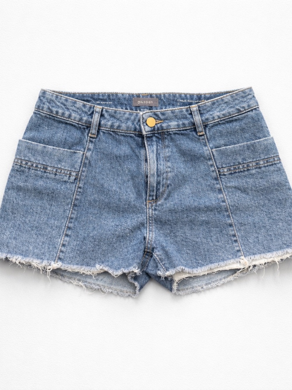 DL1961 Mid Wash Denim Cutoff Shorts